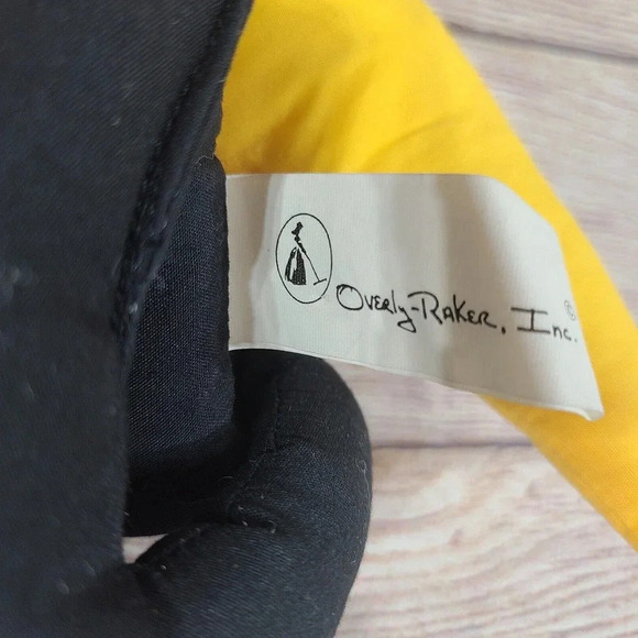 Vintage Overly Raker Plush Black Cat On Moon Checkered Bow Tie Purple Stars 11" - Picture 3 of 6